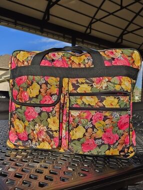 Oversized Floral Duffel Bag Weekender Travel Tote Large Capacity
